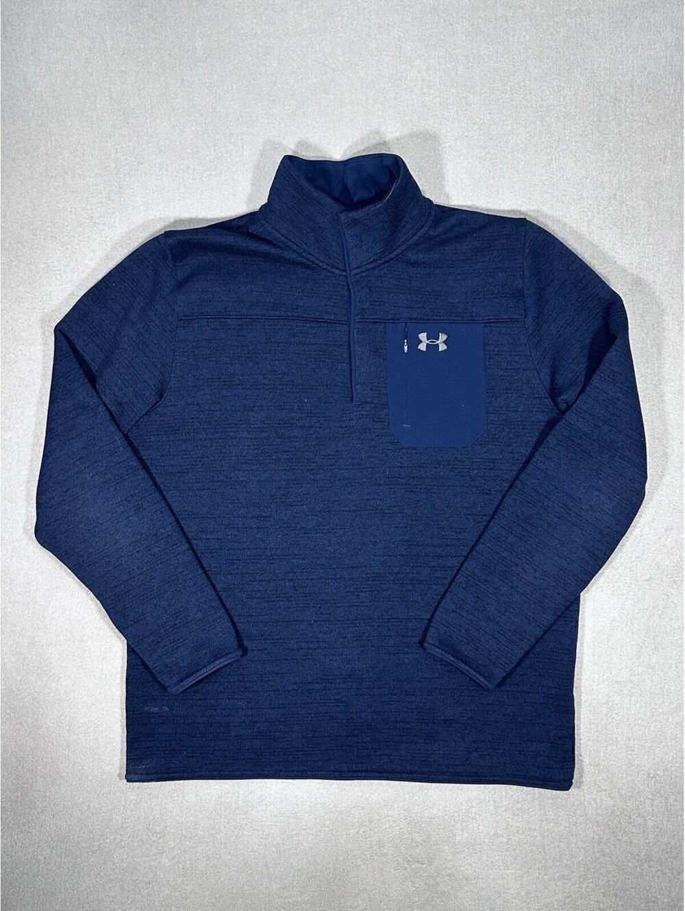 Under Armour ColdGear 1/4 Snap Pullover Fleece Navy Blue Men’s XXL